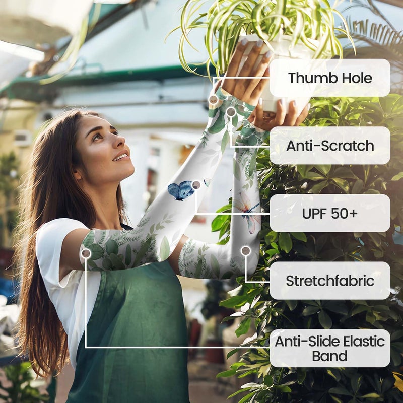 YPHCDO Store Gardening Sleeves Farm Sun Protection Arm Cooling Sleeves Thorn Proof Garden for Women Men with Thumb Hole - Image 3